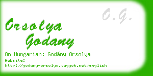 orsolya godany business card